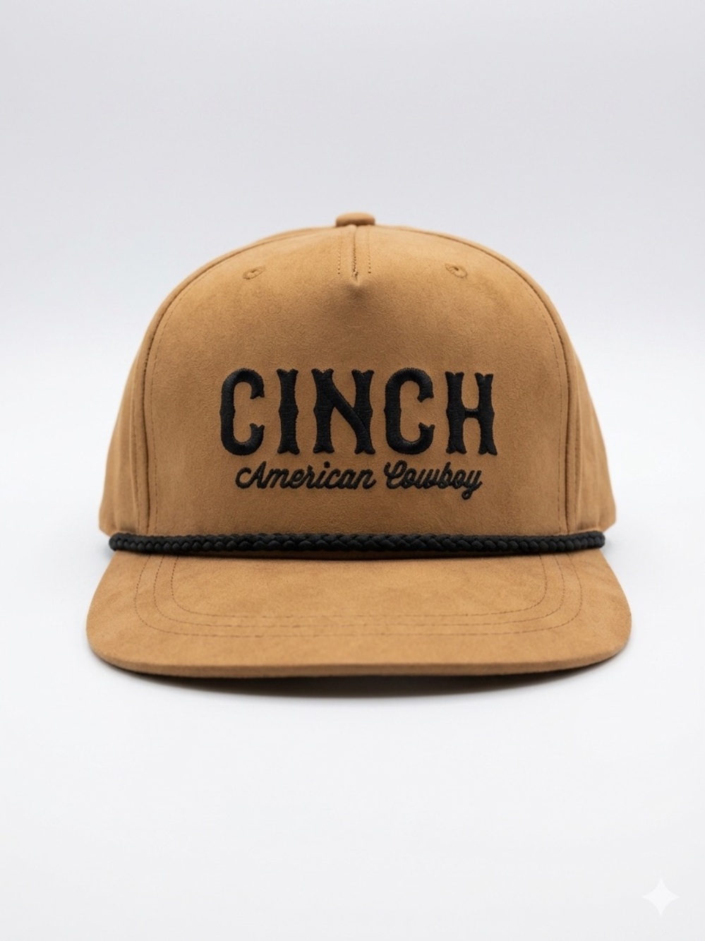 Cinch American Cowboy Rope Snapback Trucker Hat Brown Western Cap Adjustable